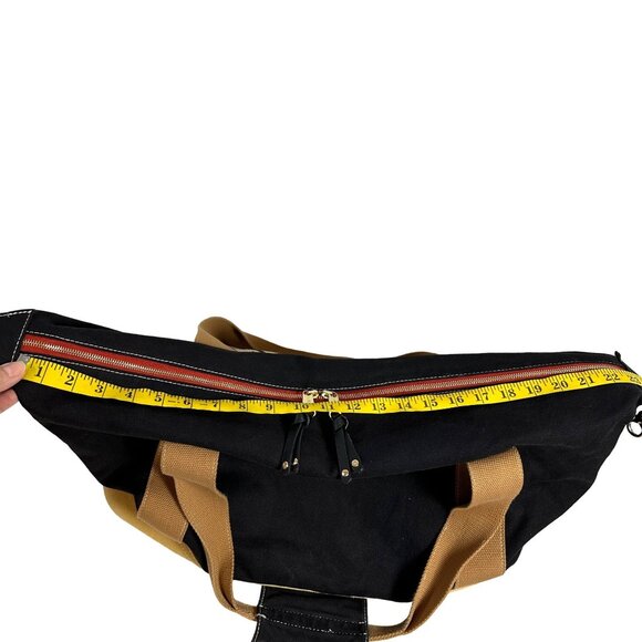 Spartina 449 Stoddard Cargo Duffle Bag Weekender Linen Leather + Wristlet - Picture 11 of 16